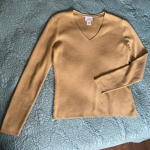 SOLD Ann Taylor LOFT light camel merino wool sweater